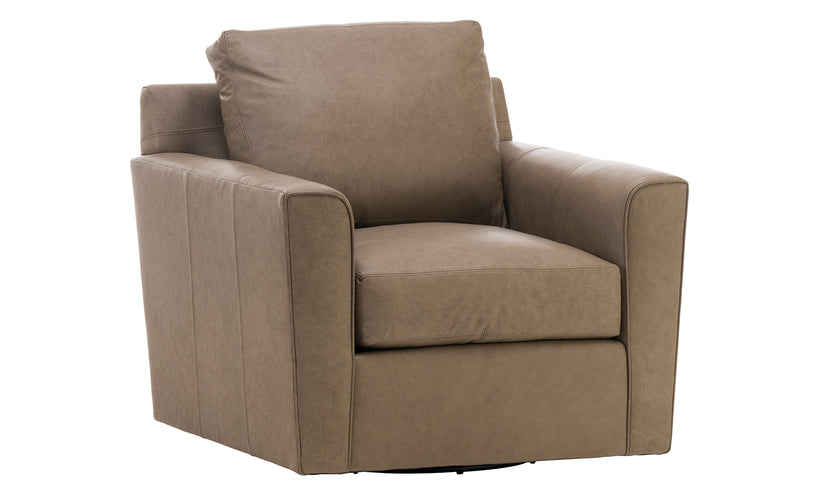 Darby Leather Swivel Chair